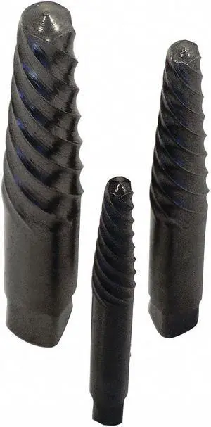 Chicago-Latrobe Screw Extractor Set,3pc,HSS,Tube  65037