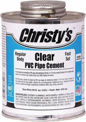Christy's Pipe Cement,Clear,16 oz.  RH-RCLV-PT-12