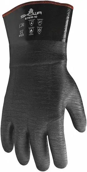 Best Chemical Resistant Glove, 12" L, Sz L, PR Black   6781R