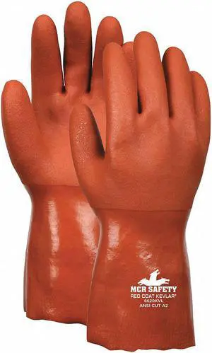 Mcr Safety Chemical Gloves,L,12 in. L,Sandy,PK12 HAWA 6620KVL