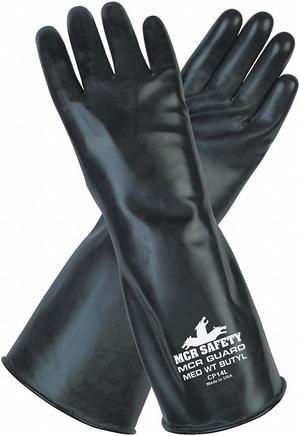 Mcr Safety Chemical Gloves,S,14 in. L,Blk,PR  CP14S