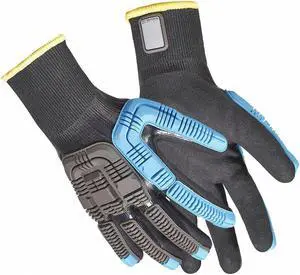 HONEYWELL 41-4438BL/8M Knit Gloves, Cut Level A4 ,Double Dipped ,Nitrile ,Sandy