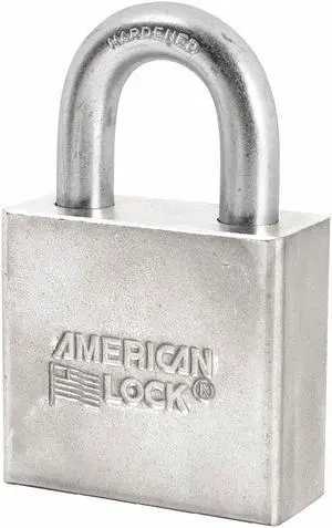 AMERICAN LOCK A50 Padlock, Keyed Different, Standard Shackle, Rectangular Steel