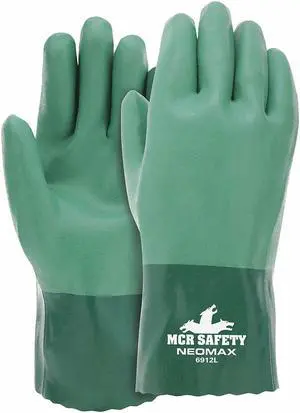 Mcr Safety Chemical Resistant Gloves, Size XL, 12"L, Green ,  1 PR Green  6912XL