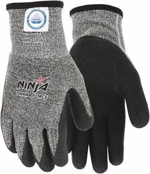 Mcr Safety Cut Resistant Gloves,A5,2XL,Blk/Gray,PR  N9690TCXXL