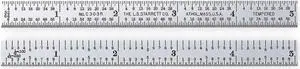 STARRETT C303R-6 Steel Rule,Flexible,6 In,3R Grad