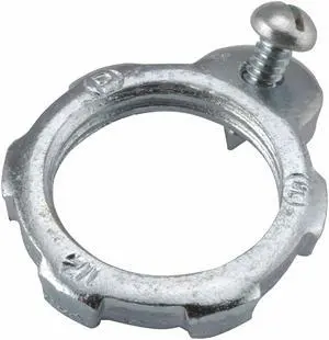 RACO 1248 IMC Locknut, 2 in, Threaded, Steel, Zinc Plated, Gray