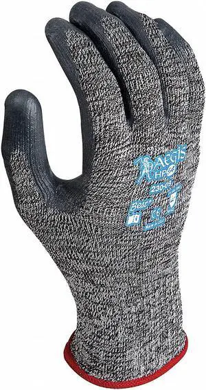 SHOWA 230-09 Cut Resistant Gloves,Salt/Pepper,L,PR