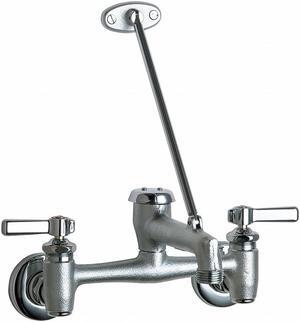 Straight Service Sink Faucet,  Lever Faucet Handle Type,  12.00 gpm,  Chrome