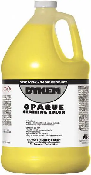 DYKEM 81705 Opaque Staining Color,Gallon,Yellow