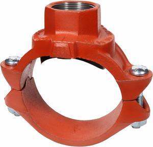 GRUVLOK 0390171288 Clamp-T w/ FNPT Branch,4x2",Iron,500psi