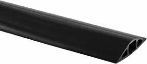 HUBBELL WIRING DEVICE-KELLEMS FT4BK25 Cable Protector, 1-1/8 in H, 25 ft L,