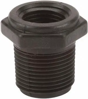 ZORO SELECT RB075-050 Reducing Bushing, Polypropylene, 3/4" x 1/2", Schedule