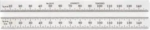 STARRETT C330-150 Steel Rule,Flexible,150mm,Type 30 Grad