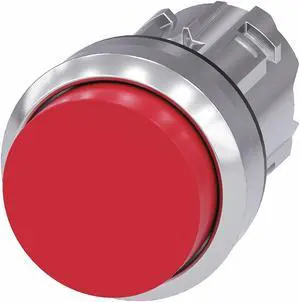 SIEMENS 3SU1050-0BB20-0AA0 Push Button Operator,Red,Metal Bezel