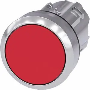 SIEMENS 3SU1050-0AB20-0AA0 Push Button Operator,Red,Metal Bezel