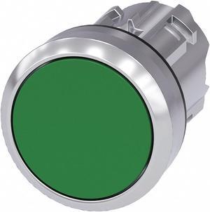 SIEMENS 3SU1050-0AA40-0AA0 Push Button Operator,Green,Metal Bezel
