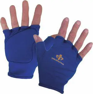 Impacto Anti-Impact Glove Liners, Polycotton Palm Material, Blue, S, 1 EA
