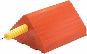 CHECKERS UC1400-4.5 Wheel Chock,9" D,5" H,16" W,Orange