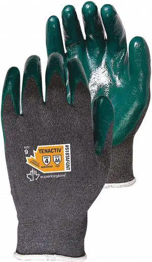 SUPERIOR GLOVE S18TAFGNT-5 Knit Gloves, Cut Level A4 ,Dipped ,Nitrile ,Smooth
