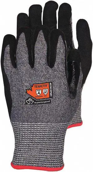 SUPERIOR GLOVE STACXPNRT-6 Cut-Resistant Coated Gloves, Cut Level A7 ,Dipped