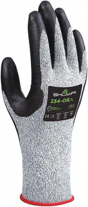 SHOWA 234XXL-10-V Cut Resistant Coated Gloves, Cut Level 4 ,Biopolymer ,Sandy SHOWA 234XXL-10-V Cut Resistant Coated Gloves, Cut Level 4 ,Biopolymer ,Sandy