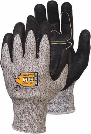 SUPERIOR GLOVE STAGPNVPI-7 Knit Gloves, Cut Level A5 ,Dipped ,Microporous