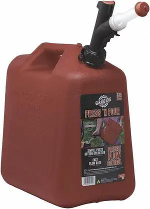 GARAGEBOSS GB351 Gas Can, Plastic, 5 gal, Press 'N Pour (R) Spout,