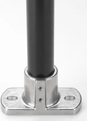 HOLLAENDER 46-7 Structural Pipe Fitting, Rectangular Flange, Aluminum, 1.25 in