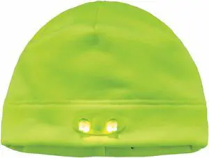 ERGODYNE 6804 Beanie Cap,Over The Head,Universal,Lime