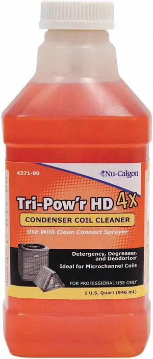 NU-CALGON 4371-90 Coil Cleaner, 32 oz, Bottle, Orange