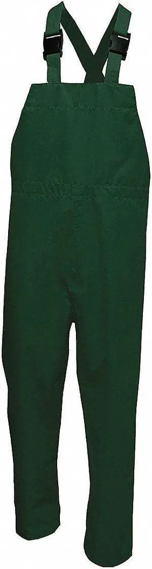 VIKING 2910PG-L Rain Bib Pants, Polyester, 32 in Inseam, Elastic Closure,