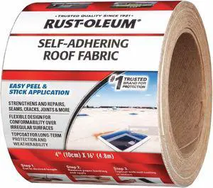 RUST-OLEUM 345650 Roof Repair Tape,4" x 16 ft.,White