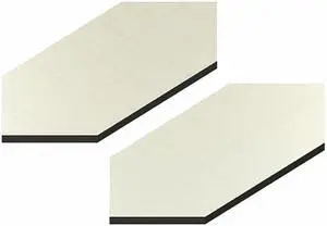 MIRREDGE 32202 Seam Plates, 4 in L, 2 in W, 1/8 in H, Mirror