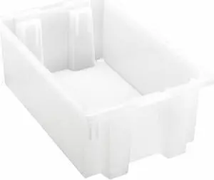 QUANTUM STORAGE SYSTEMS SNT180CL Clear Stack and Nest Container 18 in x 11 in x