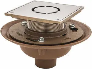 BESTCARE WHFD-5SQ-2NH 9 " Nickel Bronze/Cast Iron Floor Drain