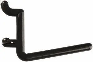 FUNCTIONAIRE 25-FH3-4 Locking Pegboard Hooks,2in.L,Black,PK25