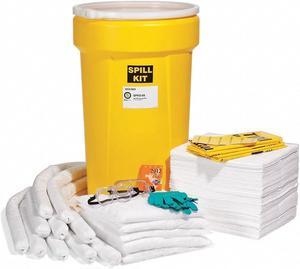 SPILLTECH SPKO-55 Spill Kit, 49 gal Volume Absorbed per Kit, 55 gal Capacity,