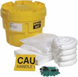 SPILLTECH SPKO-20 Spill Kit, 15 gal Volume Absorbed per Kit, 20 gal Capacity,