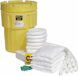 SPILLTECH SPKO-65 Spill Kit, 44 gal Volume Absorbed per Kit, 65 gal Capacity,