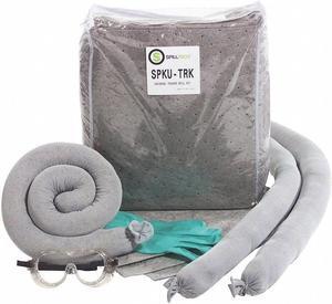 SPILLTECH SPKU-TRK Spill Kit, 9 gal Volume Absorbed per Kit, Bag, Clear, 28