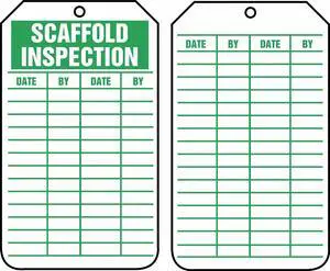 ACCUFORM TRS317PTP Tag, Scaffold, Plastic, 5 3/4 in H x 3 1/4 in W, Rectangle,