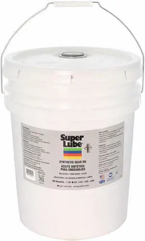 SUPER LUBE 54205 5 gal. Gear Oil Pail, 220 ISO Viscosity, 90 SAE, Translucent