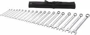 WESTWARD 54DF97 Combination Wrench Set, Metric, 6 mm to 25 mm Head Sizes, 6