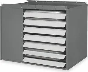 DAYTON 2RYV3A Gas Unit Heater, NG/LP, 105,000, 1,300 cfm, Direct, Propeller,