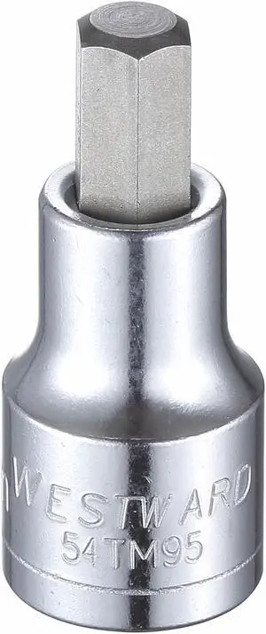 WESTWARD 54TM95 10mm Tip, 2-1/4" L Hex Socket Bit