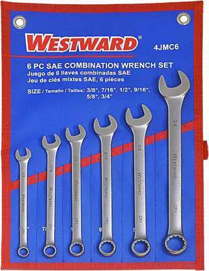 WESTWARD 1LCF4 Ratcheting Wrench Set,Pieces 10