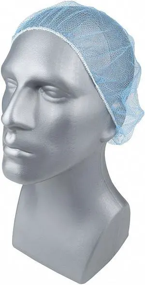 CONDOR 23KX29 Hairnet, Polyester, 18 in Dia., Blue, S, 1000 PK