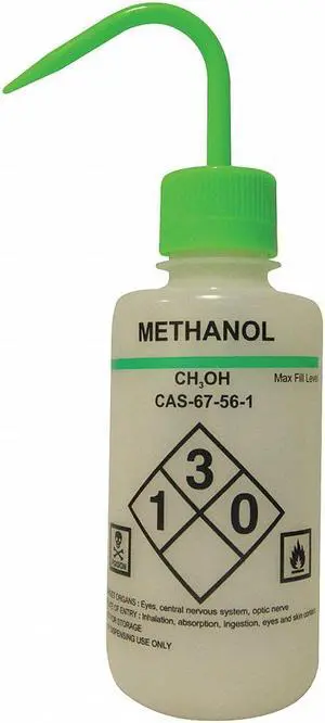 LAB SAFETY SUPPLY 24J886 Translucent, Wash Bottle 16 oz., 6 Pack