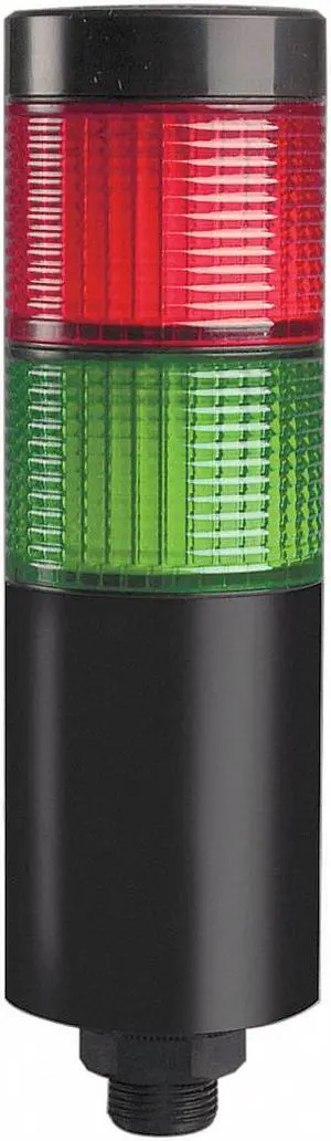 DAYTON 26ZT34 Tower Light Assembly, Red, Green, 24V AC/DC, 80 FPM, 56 mm Dia.,